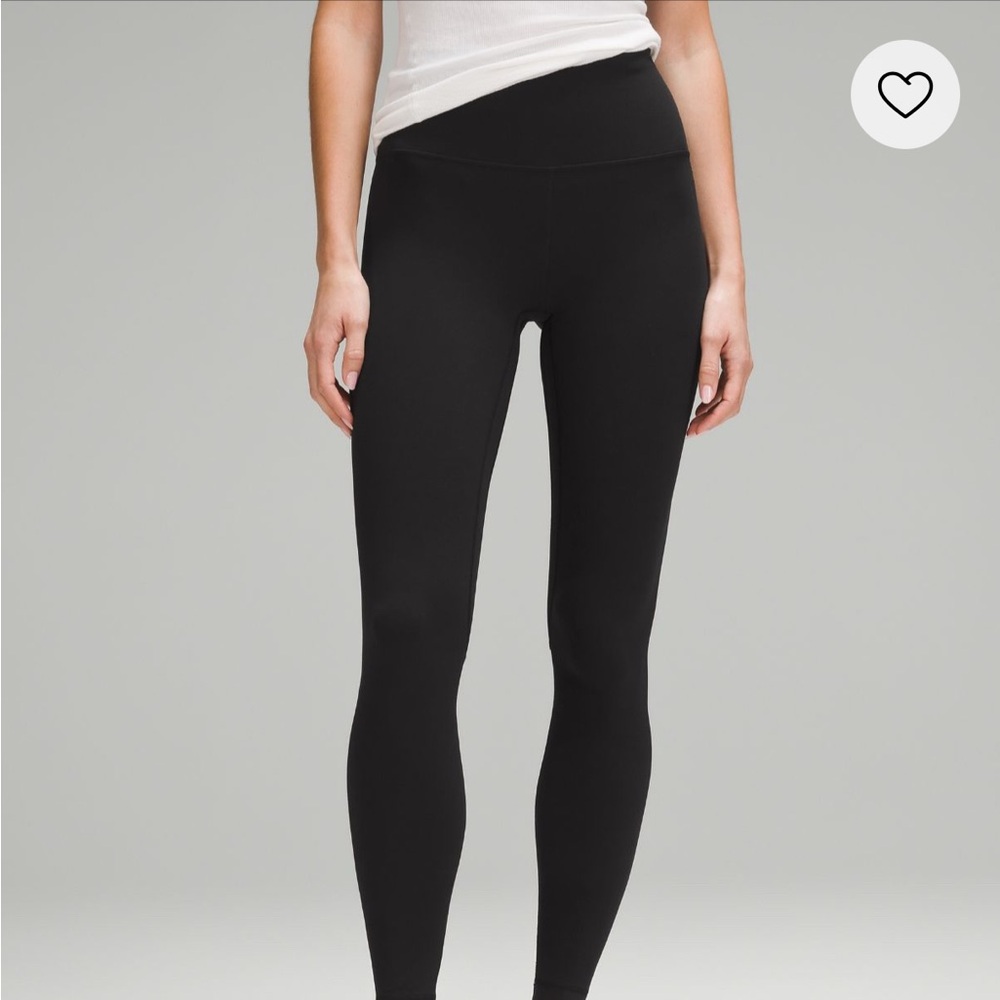 Used Lululemon align high rise pant 28” Olive Green color